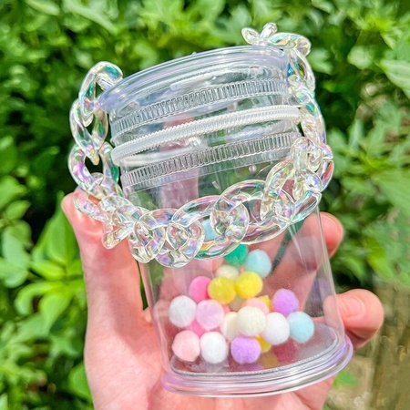 Customization Cylindrical PVC Transparent Doll Bag Corporate Gifts