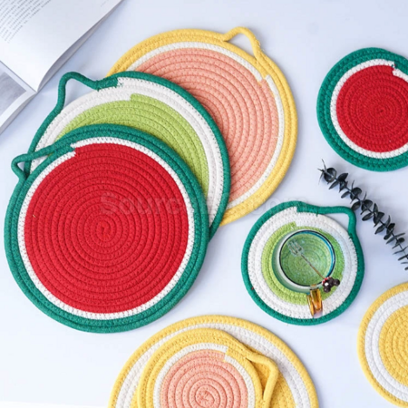 Customization Cotton rope woven insulation pad Corporate Gifts