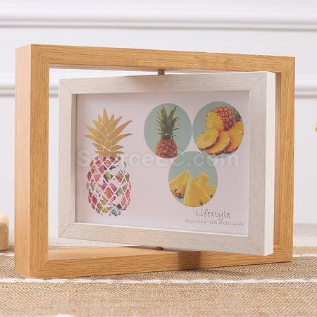 Rotating Wooden Photo Frame