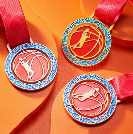 Basketball Metal Medal