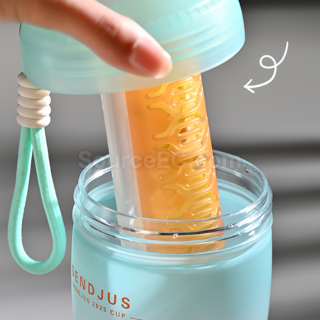 Customization Double - drinking - opening straw water cup Corporate Gifts