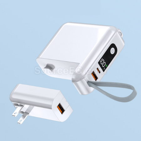 Multifunctional 3-in-1 Detachable Plug Power Bank
