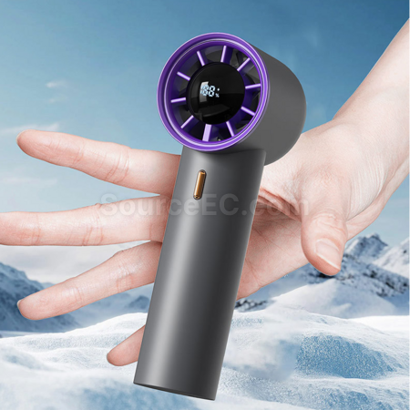 Customization Digital display violent turbine handheld fan Corporate Gifts