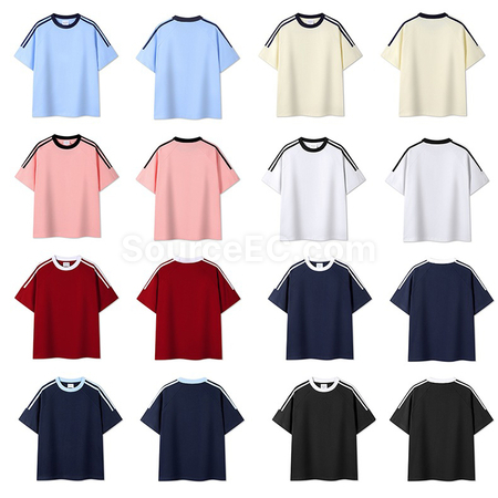 Customization Contrasting Color Summer T-shirt Corporate Gifts