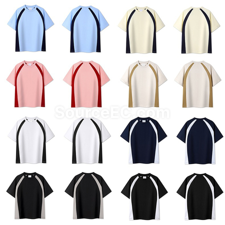 Customization Contrasting Color Summer T-shirt Corporate Gifts