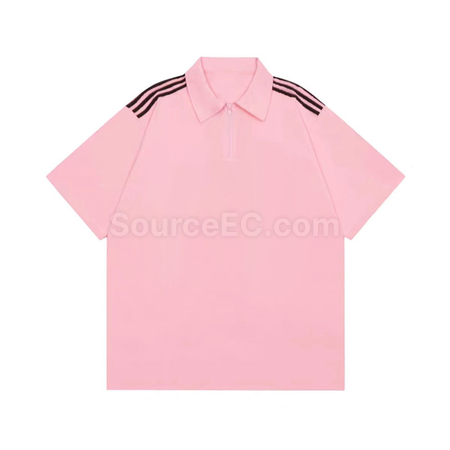 Customization Striped Zippered Polo Shirt Corporate Gifts