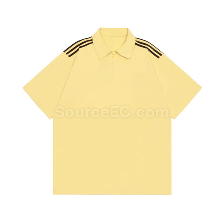 Customization Striped Zippered Polo Shirt Corporate Gifts