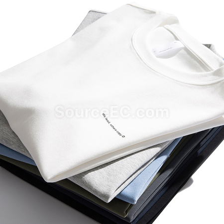 Customization 300g Heavyweight Solid Color Short-sleeved T-shirt Corporate Gifts