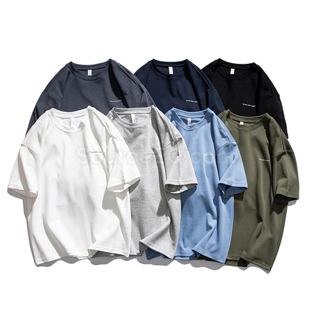Customization 300g Heavyweight Solid Color Short-sleeved T-shirt Corporate Gifts