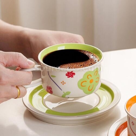 Customization Vintage Ceramic Coffee Cup And Saucer Det Corporate Gifts