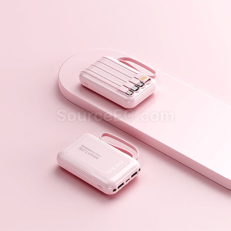Customization 3C Certified Comes With Four Wires Mobile Power Bank Corporate Gifts