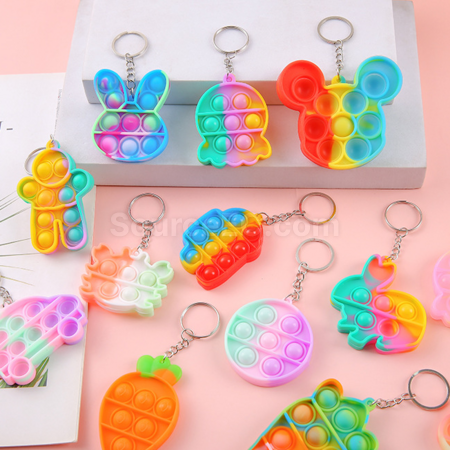 Customization Rainbow stress - relieving keychain Corporate Gifts