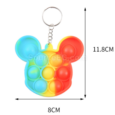 Customization Rainbow stress - relieving keychain Corporate Gifts