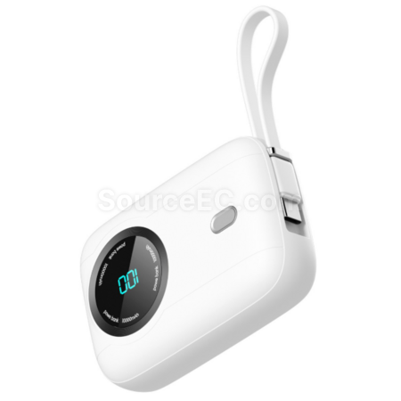 Customization Mini digital display mobile power supply with built-in cable Corporate Gifts