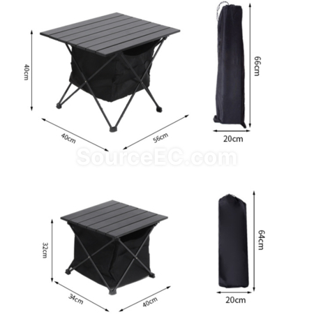 Customization Portable Aluminum Folding Table with Storage Bag Corporate Gifts