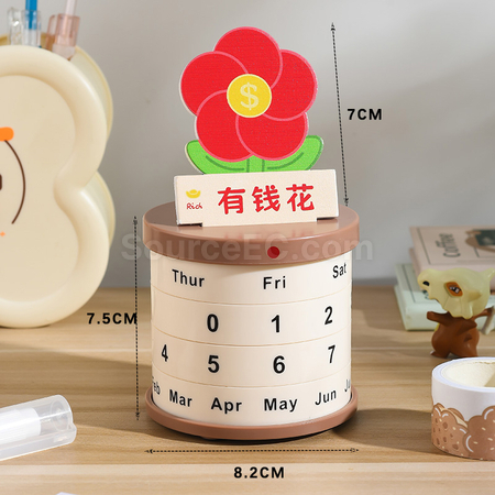 Customization Potted Plant Rotating Wheel Perpetual Calendar Corporate Gifts