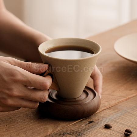 Customization Stoneware Funnel Coffee Cup Corporate Gifts