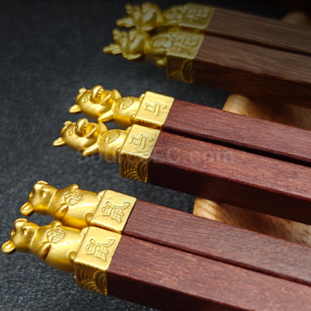 Customization 12 Chinese Zodiac Chinese Rosewood Chopsticks Corporate Gifts