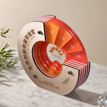 Customization Solid Wood Acrylic Trophy Corporate Gifts