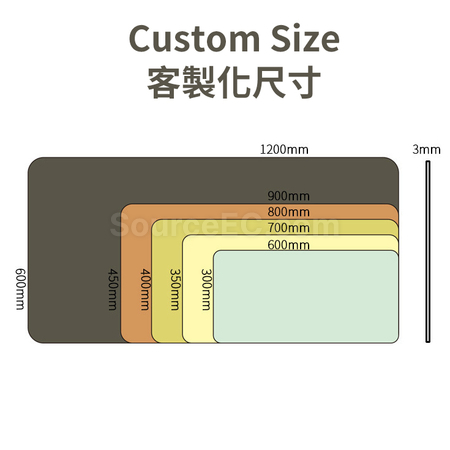 Customization Epoxy Anti-slip Felt Desk Mat Corporate Gifts