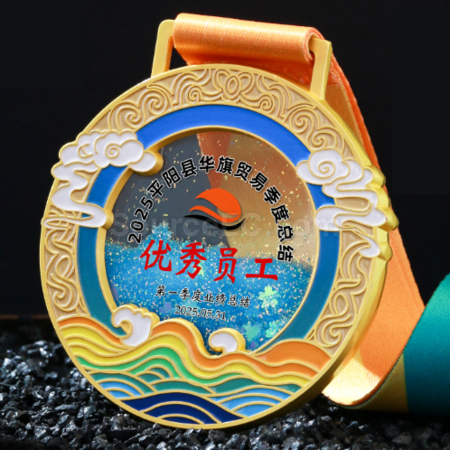Customization Quicksand Metal Medal Corporate Gifts