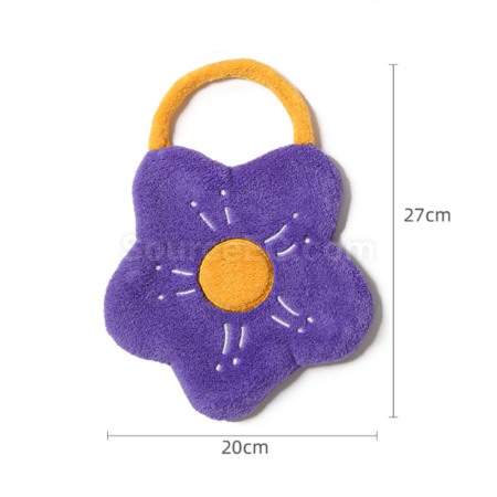 Customization Coral fleece embroidered flower-shaped towel Corporate Gifts