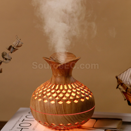 Creative wood-grain vase humidifier