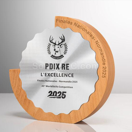 Customization Solid Wood Metal Award Corporate Gifts