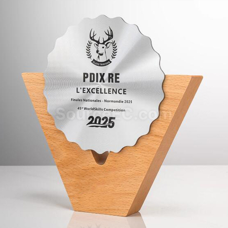 Customization Solid Wood Metal Award Corporate Gifts