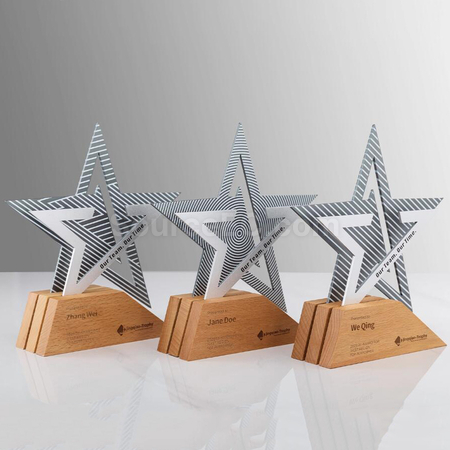Customization Solid Wood Metal Award Corporate Gifts