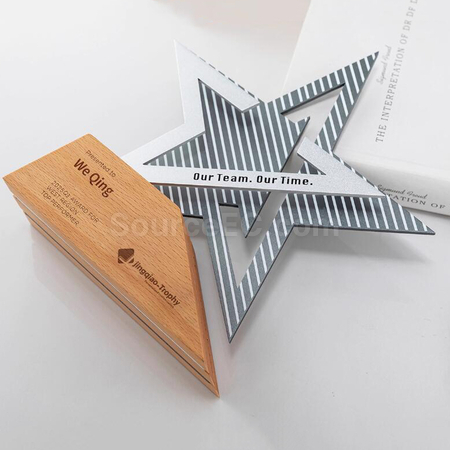 Customization Solid Wood Metal Award Corporate Gifts