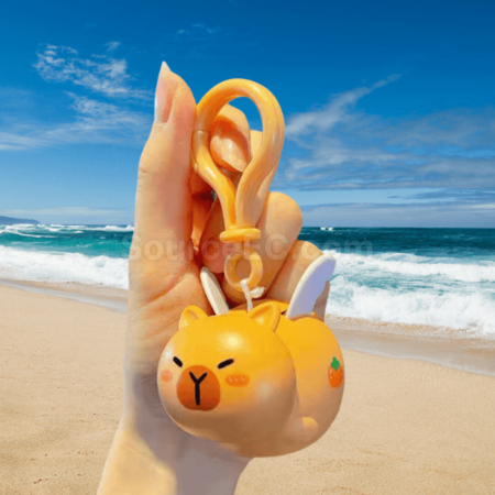 Customization Pull String Flying Capybara Stress Relief Keychain Corporate Gifts