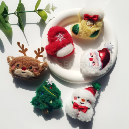Customization Christmas Plush Brooch/Pendant Corporate Gifts