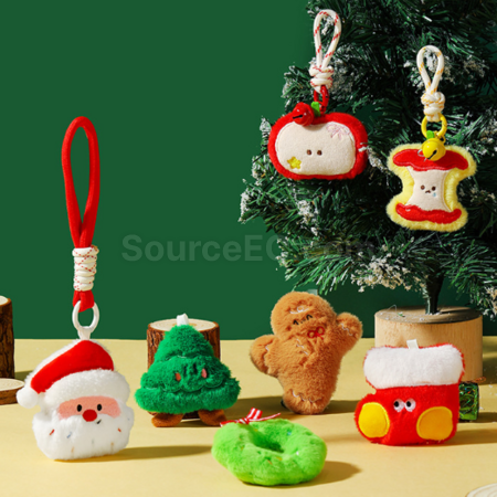 Customization Christmas plush brooch/Ornament Corporate Gifts