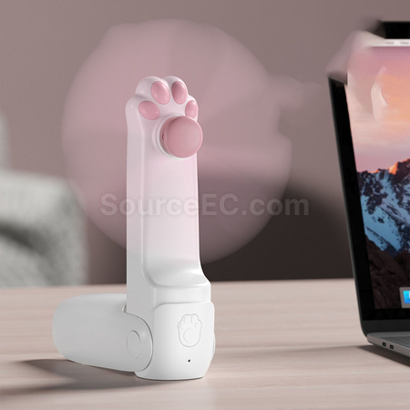 Customization Cat's Paw Mini Fan and Flashlight 2-in-1 Corporate Gifts