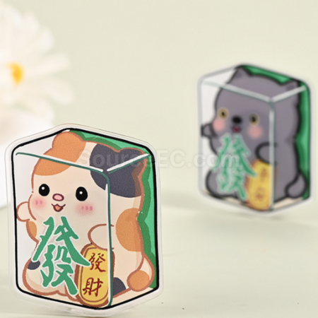 Customization Fortune Mahjong Acrylic Refrigerator Magnet Corporate Gifts