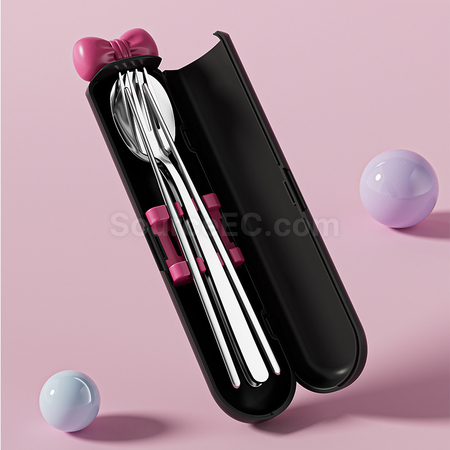 Customization Dopamine Bow 304 Stainless Steel Portable Set Corporate Gifts