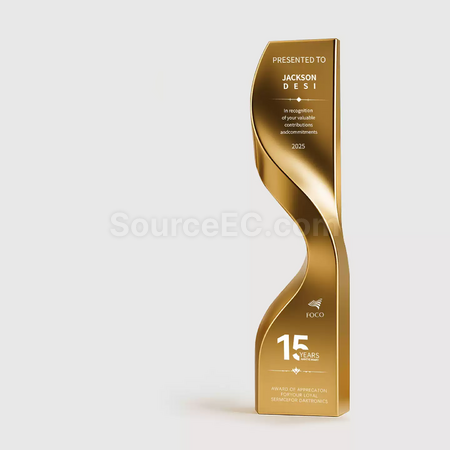 Customization Curved Metal Trophy Corporate Gifts