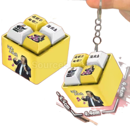 Customization Light-up Voice Stress-Relief Button Keychain Corporate Gifts