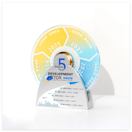 Customization Creative Metal Rotating Crystal Trophy Corporate Gifts