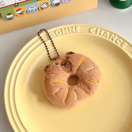 Customization Capybara Bread Plush Doll Pendant Keychain Corporate Gifts