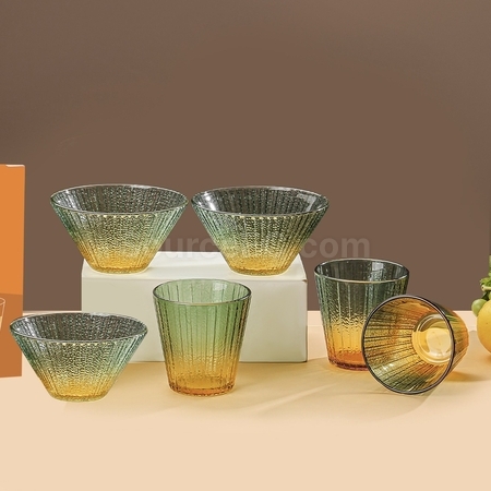 Customization Luxury Glass Bowl + Cup Set Corporate Gifts