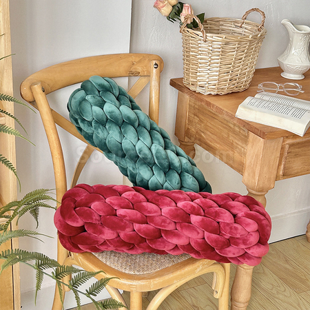 Customization Knitted Long Twisted Braid Sofa Cushion Corporate Gifts