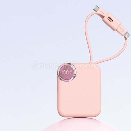 Customization Mini Self-contained Cable Fast-charging Power Bank Corporate Gifts