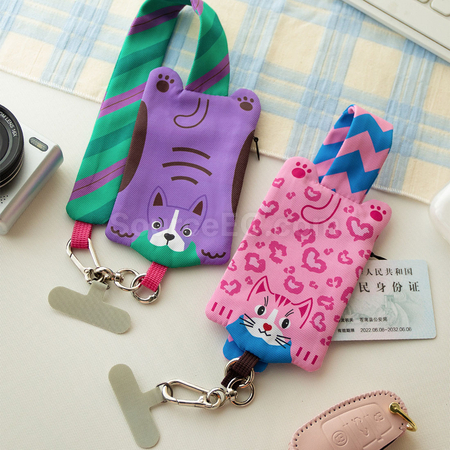 Customization Wristband phone lanyard with storage bag Corporate Gifts