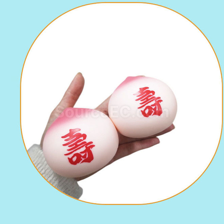 Customization Peach-shaped stress-relief squeeze toy Corporate Gifts