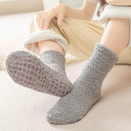 Customization Non-Slip Coral Fleece Floor Socks Corporate Gifts