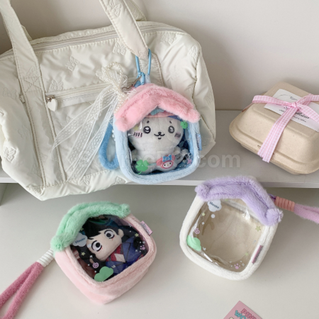 Customization Plush small house transparent doll bag storage bag Corporate Gifts