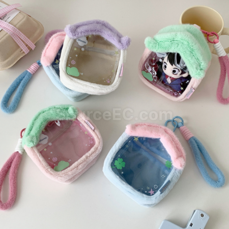 Customization Plush small house transparent doll bag storage bag Corporate Gifts