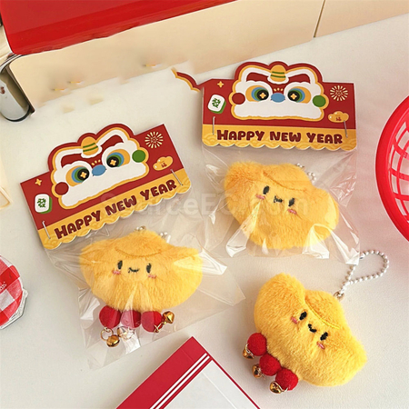 Customization Yuanbao Doll Squeaky Keychain Pendant Corporate Gifts